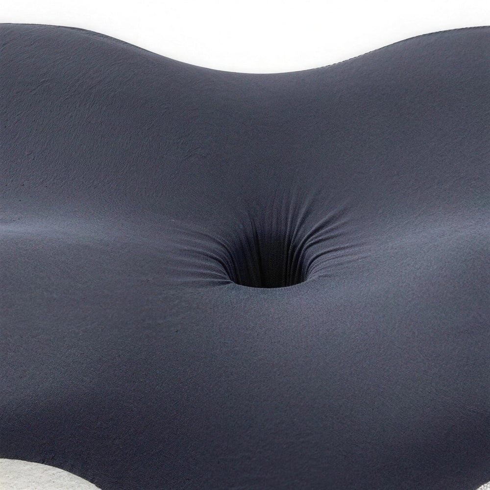Close-up of the central head hollow on the Dark Grey pillow